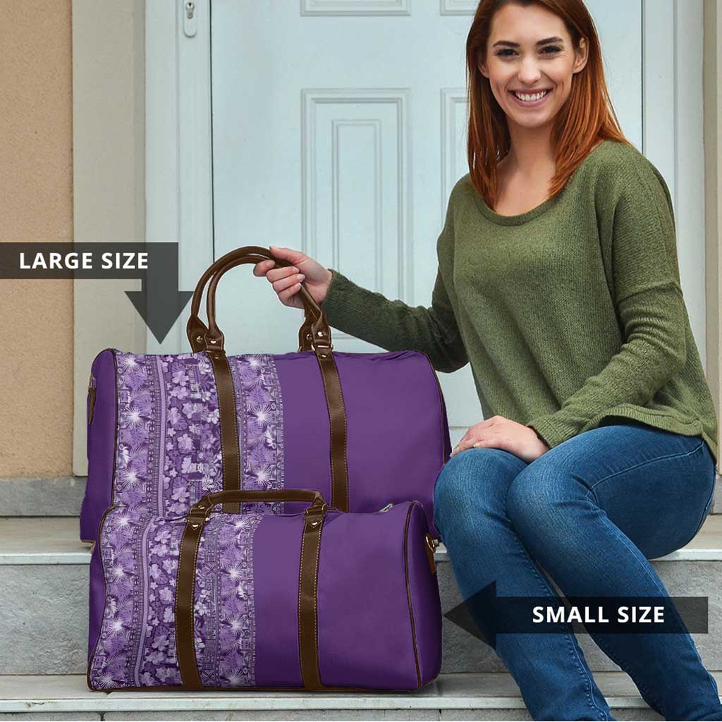 Hawaiian Tribal Elements Hibiscus Travel Bag Purple Pattern - Polynesian Pride