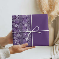 Hawaiian Tribal Elements Hibiscus Wrapping Paper Purple Pattern - Polynesian Pride