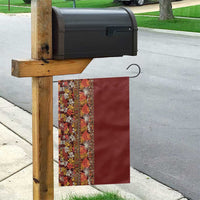 Hawaiian Tribal Elements Hibiscus Garden Flag Red Pattern - Polynesian Pride