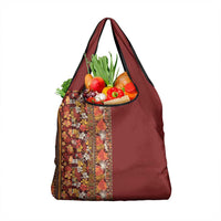 Hawaiian Tribal Elements Hibiscus Grocery Bag Red Pattern - Polynesian Pride