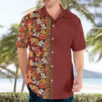 Hawaiian Tribal Elements Hibiscus Hawaiian Shirt Red Pattern - Polynesian Pride