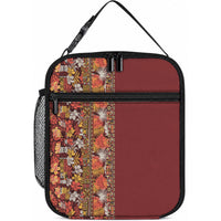Hawaiian Tribal Elements Hibiscus Lunch Bag Red Pattern LT9 10.2 × 8.3 × 4.3 inch Red - Polynesian Pride
