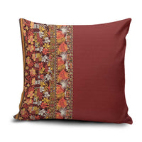 Hawaiian Tribal Elements Hibiscus Pillow Cover Red Pattern - Polynesian Pride