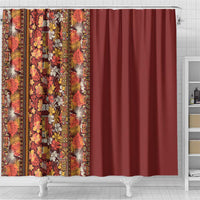 Hawaiian Tribal Elements Hibiscus Shower Curtain Red Pattern - Polynesian Pride