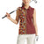 Hawaiian Tribal Elements Hibiscus Women Sleeveless Polo Shirt Red Pattern - Polynesian Pride