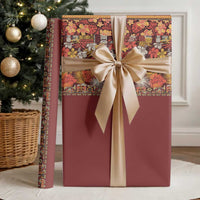 Hawaiian Tribal Elements Hibiscus Wrapping Paper Red Pattern - Polynesian Pride