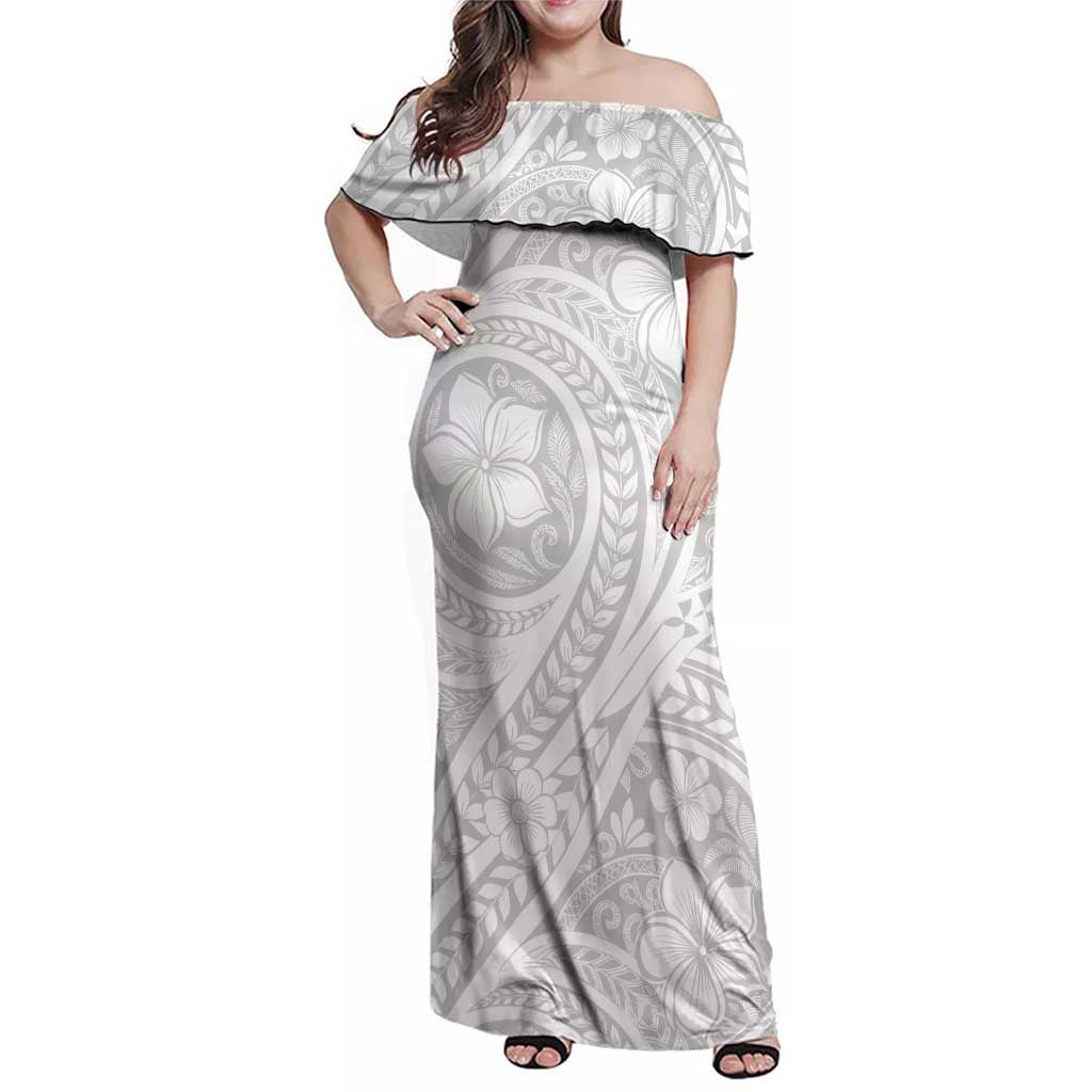 Lotu Tamaiti Samoan Polynesian Tribal Family Matching Off Shoulder Maxi Dress and Hawaiian Shirt - Polynesian Pride