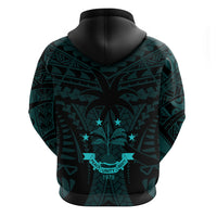FSM Chuuk States Hoodie Micronesia Vintage Polynesian Tribal Aqua Version LT9 - Polynesian Pride
