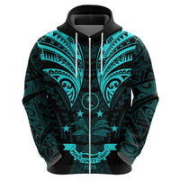 FSM Chuuk States Hoodie Micronesia Vintage Polynesian Tribal Aqua Version LT9 - Polynesian Pride
