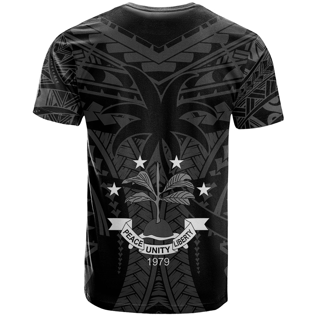 FSM Chuuk States T Shirt Micronesia Vintage Polynesian Tribal Black Version LT9 - Polynesian Pride