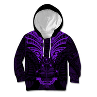 FSM Chuuk States Kid Hoodie Micronesia Vintage Polynesian Tribal Purple Version LT9 Purple - Polynesian Pride