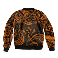 FSM Kosrae States Bomber Jacket Micronesia Vintage Polynesian Tribal Gold Version LT9 - Polynesian Pride