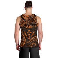 FSM Kosrae States Men Tank Top Micronesia Vintage Polynesian Tribal Gold Version LT9 - Polynesian Pride