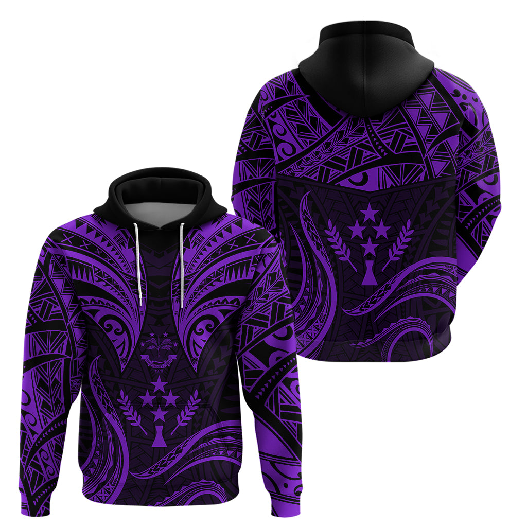 FSM Kosrae States Hoodie Micronesia Vintage Polynesian Tribal Purple Version LT9 - Polynesian Pride