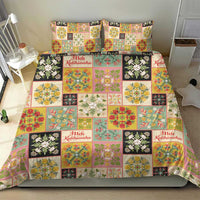 Mele Kalikimaka Hawaii Christmas Bedding Set Melemele Mama Seamless Floral Motif - Polynesian Pride