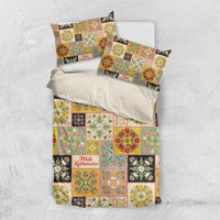Mele Kalikimaka Hawaii Christmas Bedding Set Melemele Mama Seamless Floral Motif - Polynesian Pride