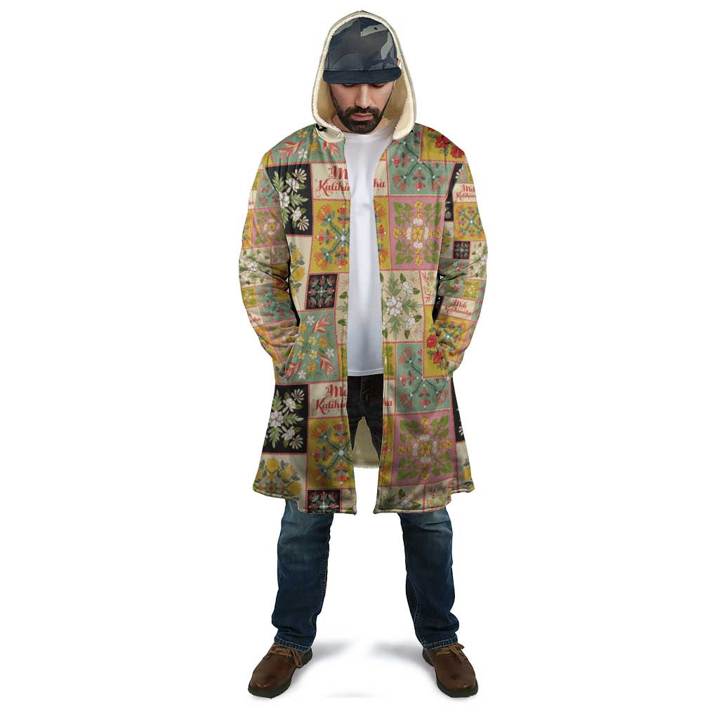 Mele Kalikimaka Hawaii Christmas Cloak Melemele Mama Seamless Floral Motif - Polynesian Pride