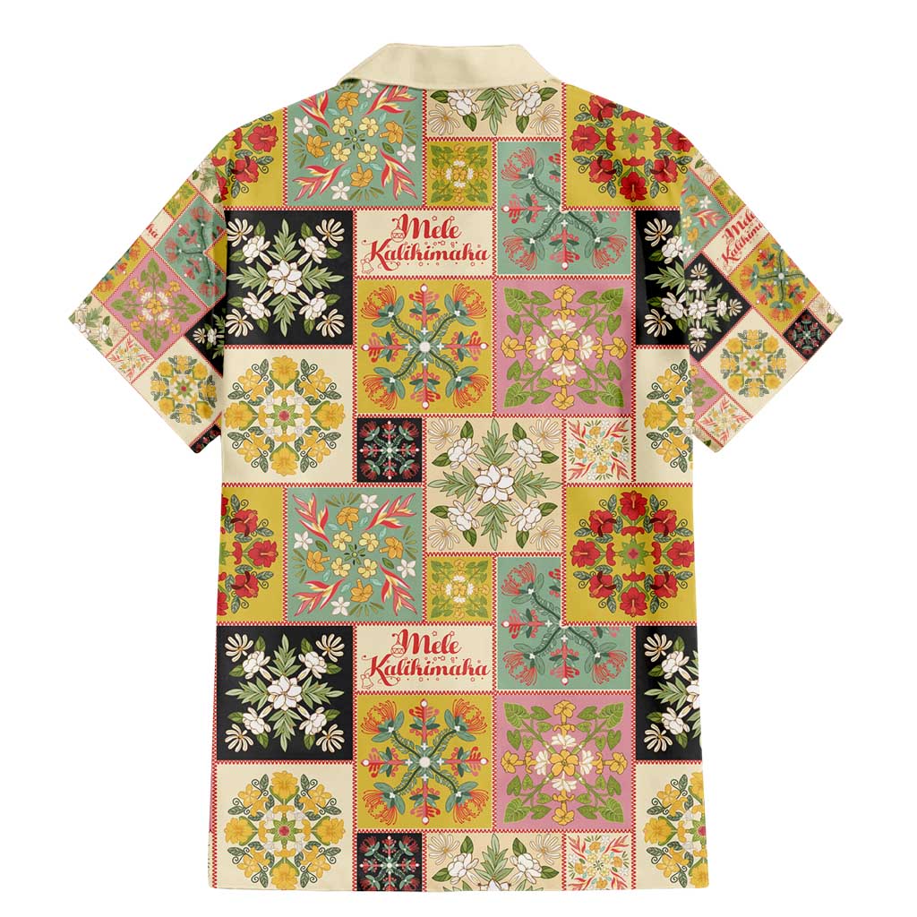 Mele Kalikimaka Hawaii Christmas Family Matching Mermaid Dress and Hawaiian Shirt Melemele Mama Seamless Floral Motif - Polynesian Pride