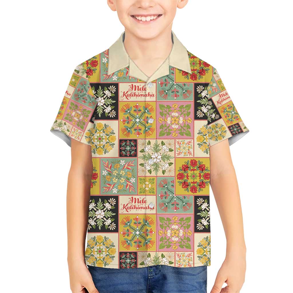 Mele Kalikimaka Hawaii Christmas Family Matching Puletasi and Hawaiian Shirt Melemele Mama Seamless Floral Motif - Polynesian Pride