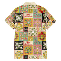 Mele Kalikimaka Hawaii Christmas Family Matching Summer Maxi Dress and Hawaiian Shirt Melemele Mama Seamless Floral Motif - Polynesian Pride