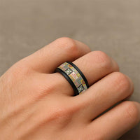 Mele Kalikimaka Hawaii Christmas Spinner Ring Melemele Mama Seamless Floral Motif - Polynesian Pride