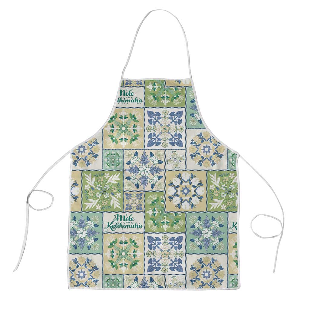 Mele Kalikimaka Hawaii Christmas Apron Omaomao Seamless Floral Motif - Polynesian Pride