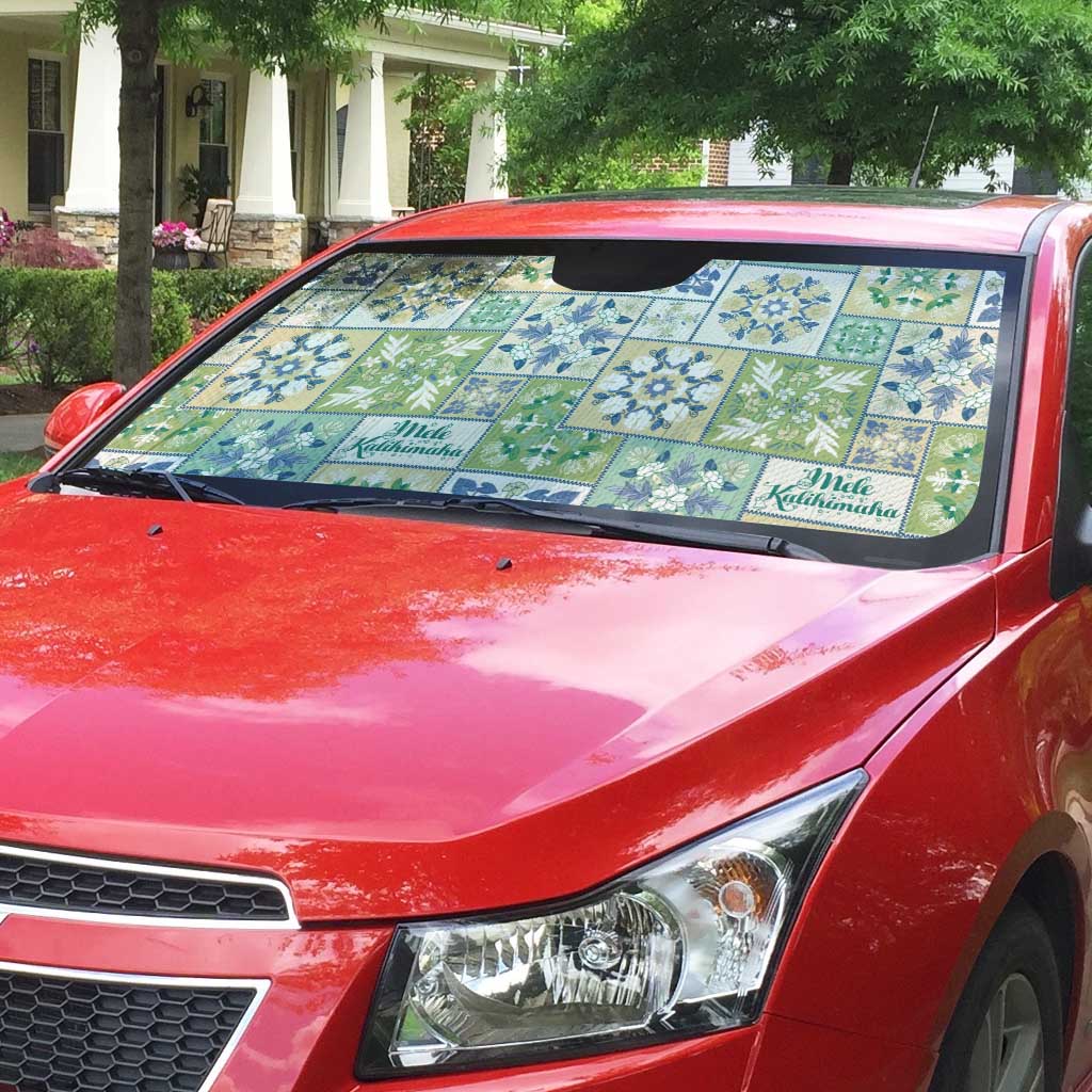 Mele Kalikimaka Hawaii Christmas Auto Sun Shade Omaomao Seamless Floral Motif - Polynesian Pride