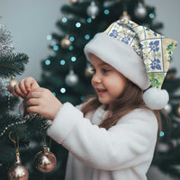 Mele Kalikimaka Hawaii Christmas Santa Hat Omaomao Seamless Floral Motif - Polynesian Pride