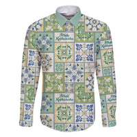 Mele Kalikimaka Hawaii Christmas Family Matching Long Sleeve Bodycon Dress and Hawaiian Shirt Omaomao Seamless Floral Motif - Polynesian Pride