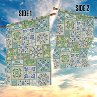 Mele Kalikimaka Hawaii Christmas Garden Flag Omaomao Seamless Floral Motif - Polynesian Pride