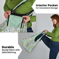 Mele Kalikimaka Hawaii Christmas Grocery Bag Omaomao Seamless Floral Motif - Polynesian Pride