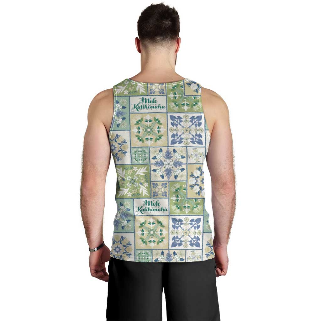 Mele Kalikimaka Hawaii Christmas Men Tank Top Omaomao Seamless Floral Motif - Polynesian Pride