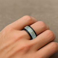 Mele Kalikimaka Hawaii Christmas Spinner Ring Omaomao Seamless Floral Motif - Polynesian Pride