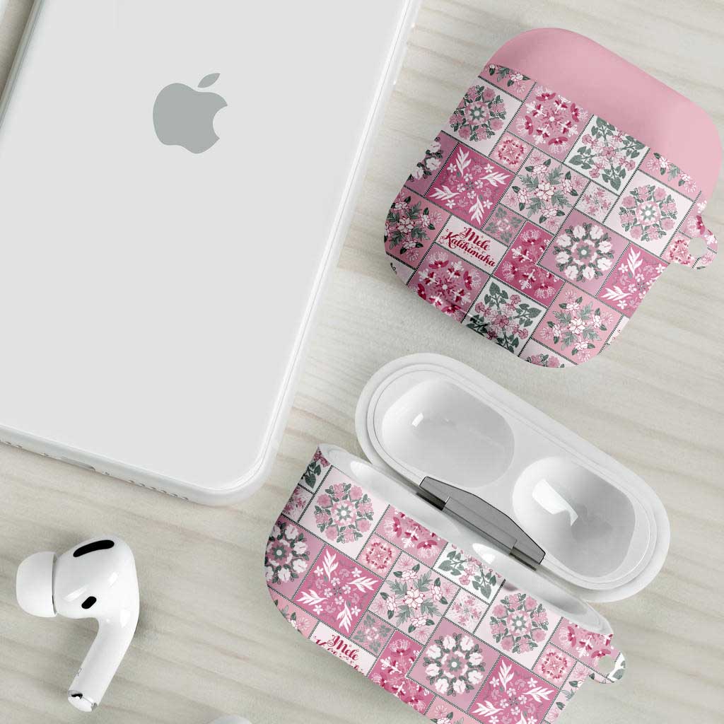 Mele Kalikimaka Hawaii Christmas AirPods Case Akala Seamless Floral Motif - Polynesian Pride