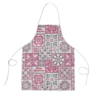 Mele Kalikimaka Hawaii Christmas Apron Akala Seamless Floral Motif - Polynesian Pride