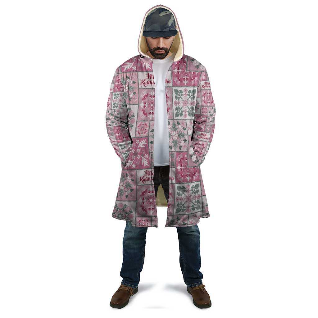 Mele Kalikimaka Hawaii Christmas Cloak Akala Seamless Floral Motif - Polynesian Pride