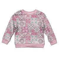 Mele Kalikimaka Hawaii Christmas Kid Ugly Christmas Sweater Akala Seamless Floral Motif - Polynesian Pride