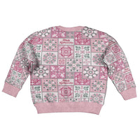 Mele Kalikimaka Hawaii Christmas Kid Ugly Christmas Sweater Akala Seamless Floral Motif - Polynesian Pride