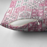 Mele Kalikimaka Hawaii Christmas Pillow Cover Akala Seamless Floral Motif - Polynesian Pride