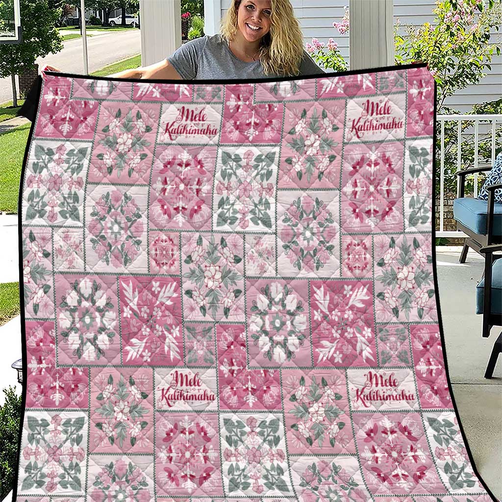 Mele Kalikimaka Hawaii Christmas Quilt Akala Seamless Floral Motif - Polynesian Pride