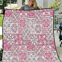 Mele Kalikimaka Hawaii Christmas Quilt Akala Seamless Floral Motif - Polynesian Pride