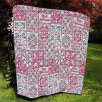 Mele Kalikimaka Hawaii Christmas Quilt Akala Seamless Floral Motif - Polynesian Pride