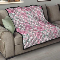 Mele Kalikimaka Hawaii Christmas Quilt Akala Seamless Floral Motif - Polynesian Pride