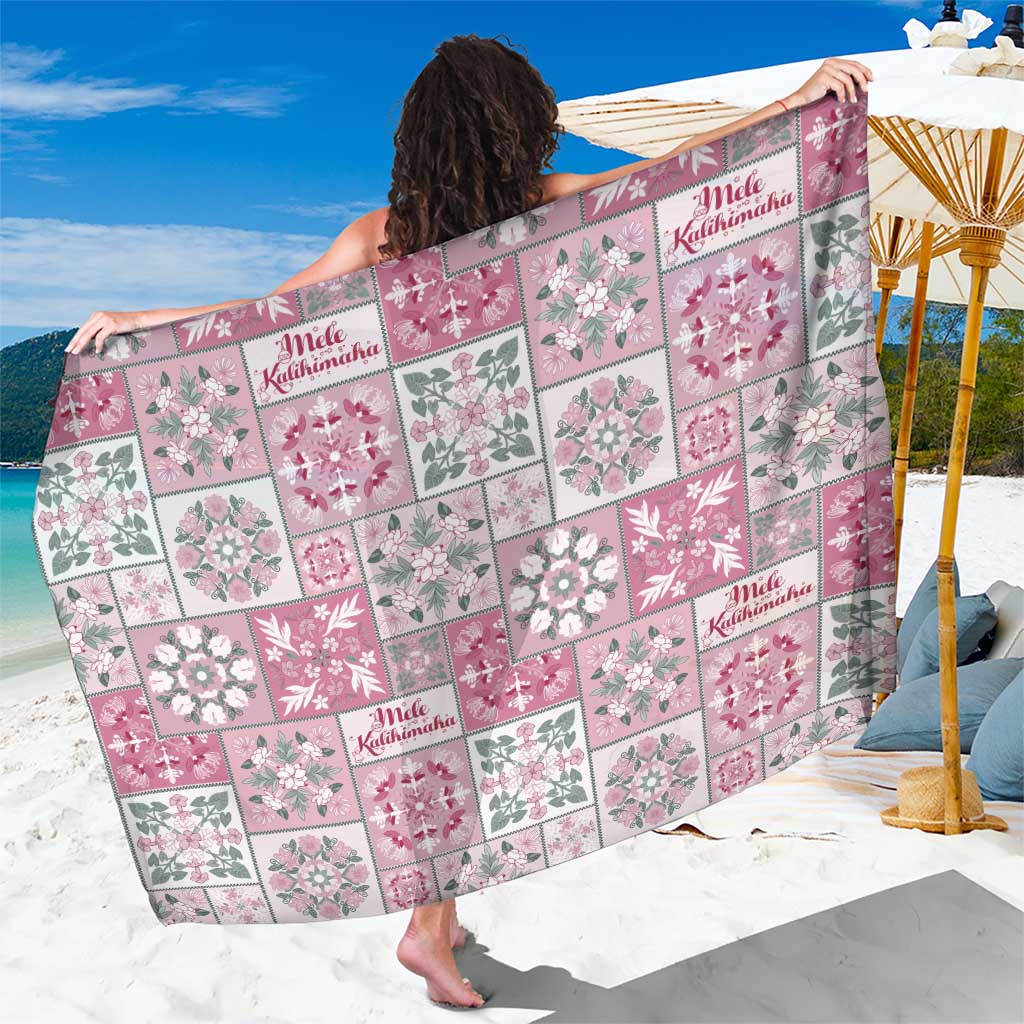 Mele Kalikimaka Hawaii Christmas Sarong Akala Seamless Floral Motif - Polynesian Pride