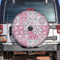 Mele Kalikimaka Hawaii Christmas Spare Tire Cover Akala Seamless Floral Motif - Polynesian Pride