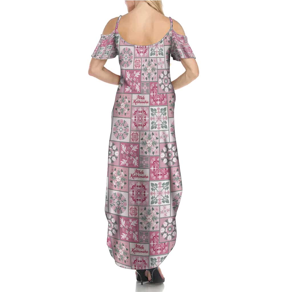 Mele Kalikimaka Hawaii Christmas Summer Maxi Dress Akala Seamless Floral Motif - Polynesian Pride