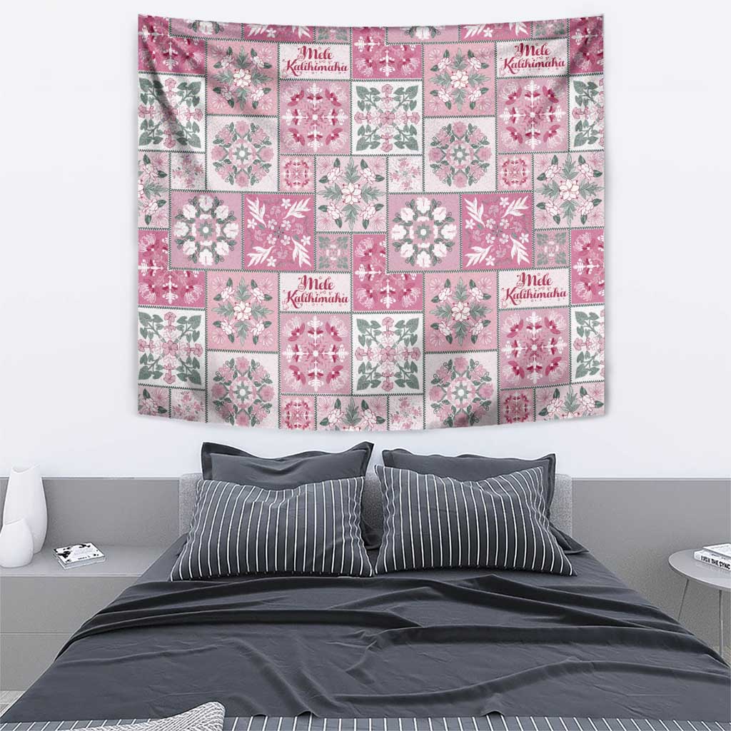 Mele Kalikimaka Hawaii Christmas Tapestry Akala Seamless Floral Motif - Polynesian Pride