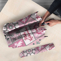 Mele Kalikimaka Hawaii Christmas Umbrella Akala Seamless Floral Motif - Polynesian Pride