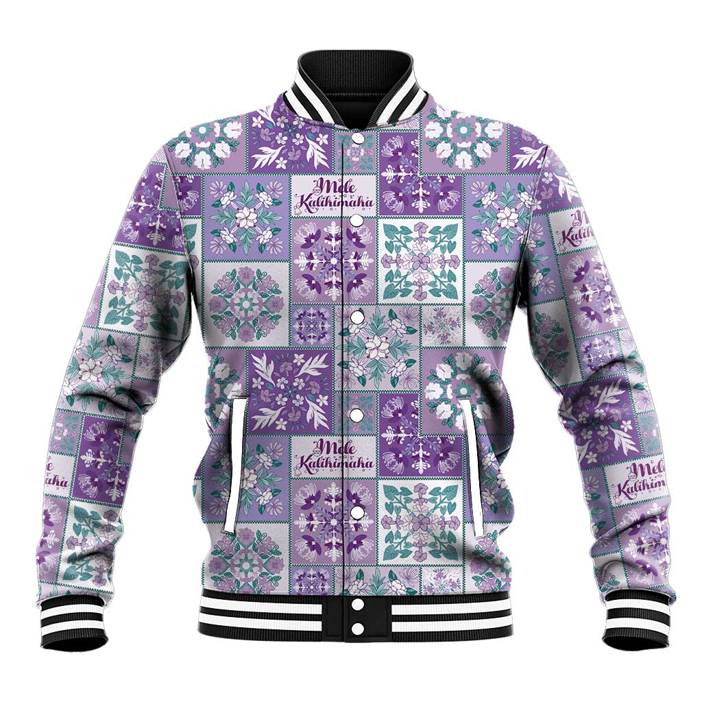 Mele Kalikimaka Hawaii Christmas Baseball Jacket Poni Seamless Floral Motif - Polynesian Pride