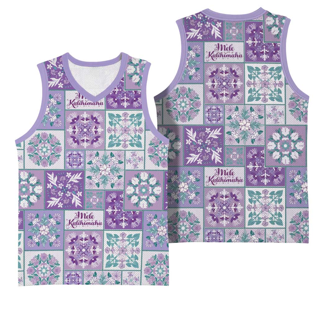 Mele Kalikimaka Hawaii Christmas Basketball Jersey Poni Seamless Floral Motif - Polynesian Pride